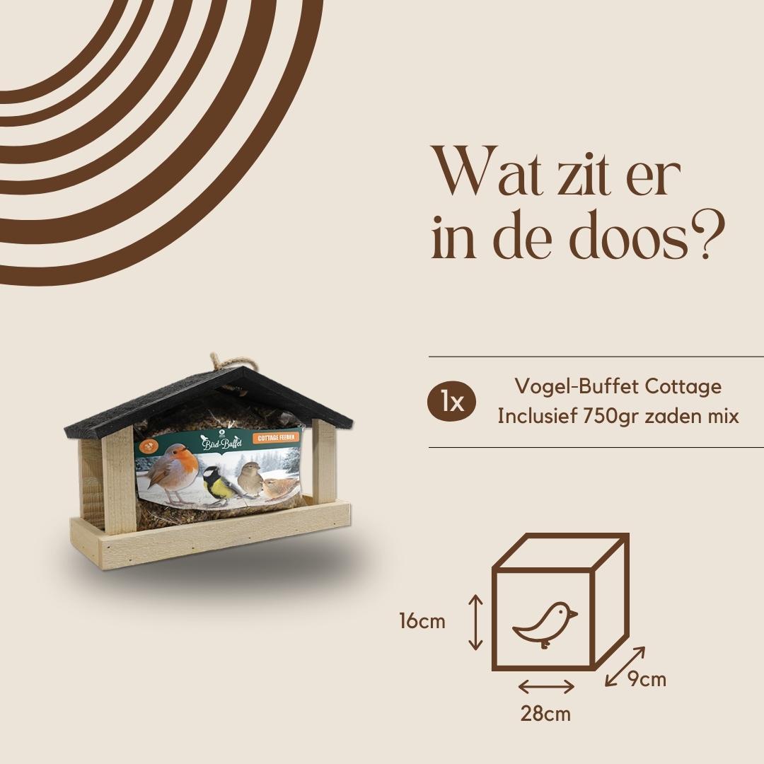 Vogel-Buffet | XL Cottage inklusive 750 Gramm Samenmischung