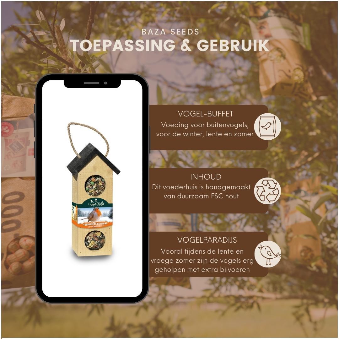 Vogel-Buffet | Chalet Futterhaus Vogelhaus | 500 Gramm - Roodborstjes