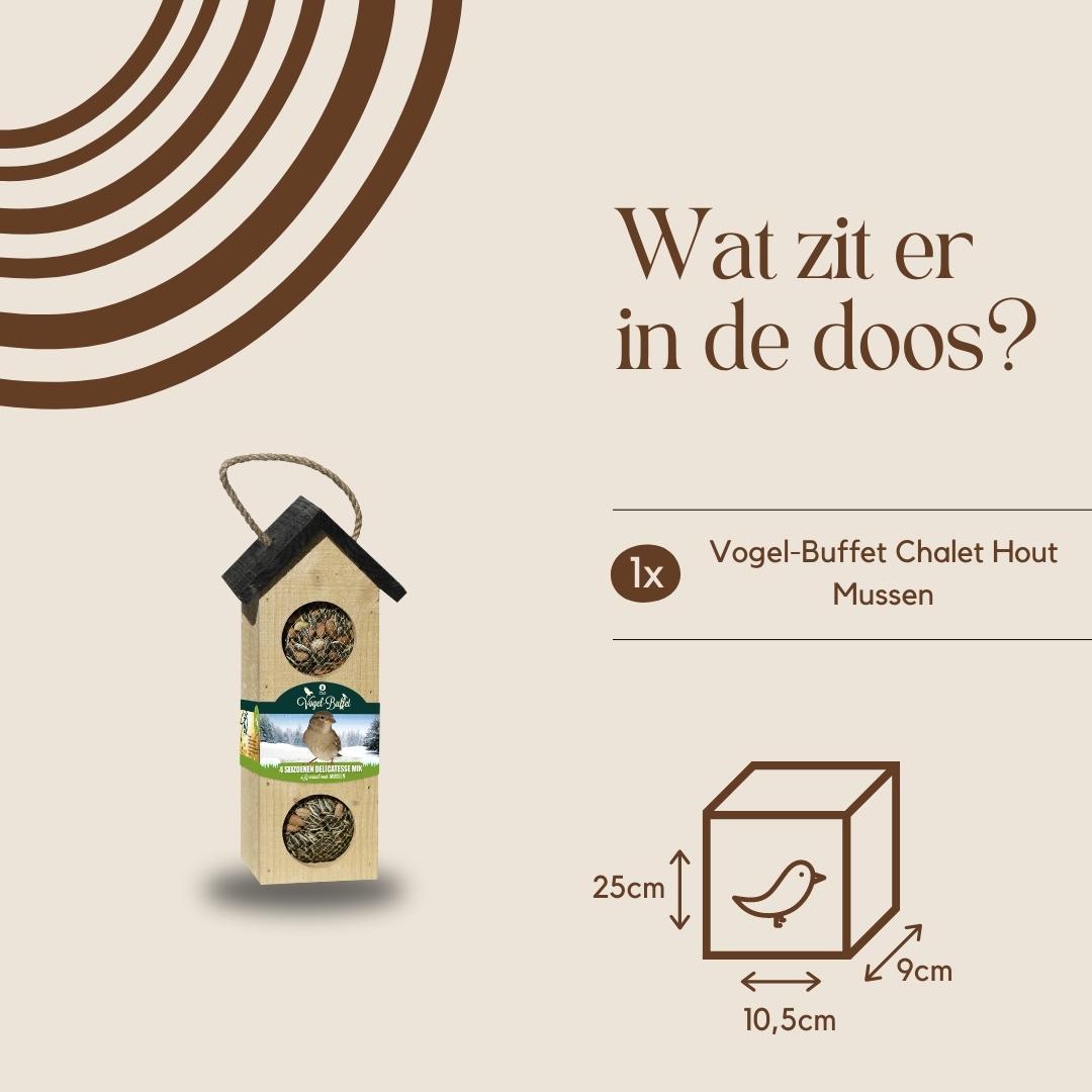 Vogel-Buffet | Chalet Futterhaus Vogelhaus | 500 Gramm - Mussen