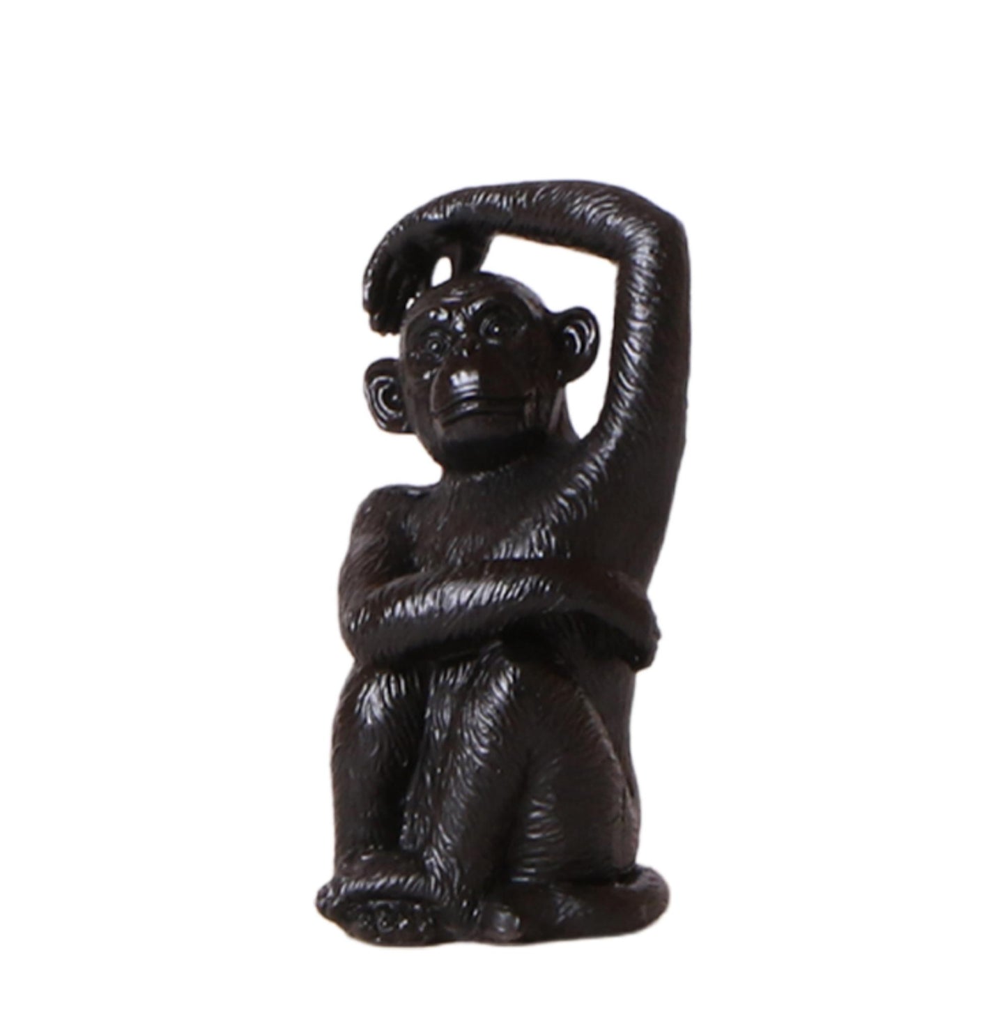 Kolibri Home | Ornament - Decoration sculpture Sitting Monkey - Black