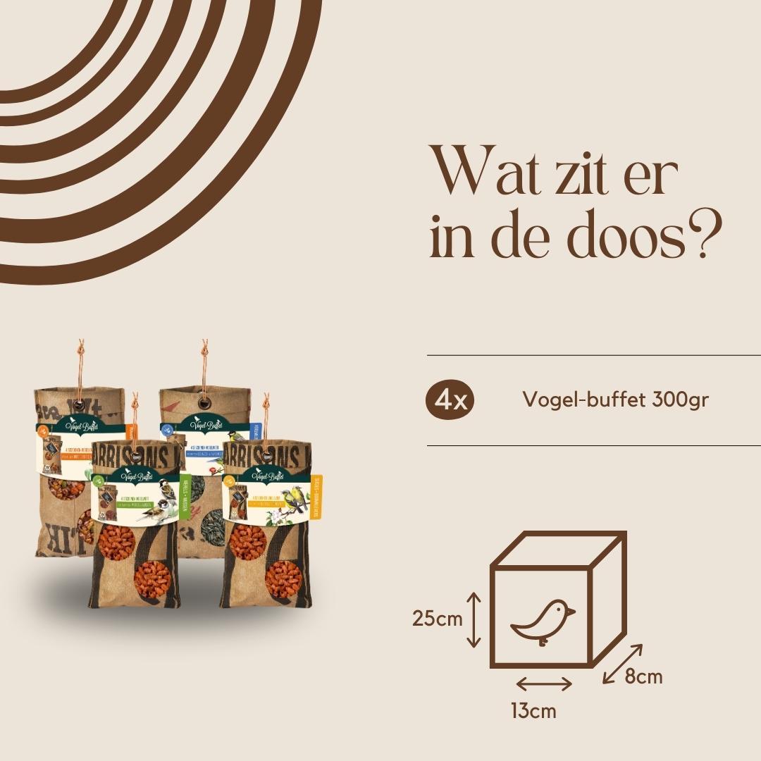 Vogelbuffet | Vogelfutter ECO Bag Mix 4er Set | 4x 300gr