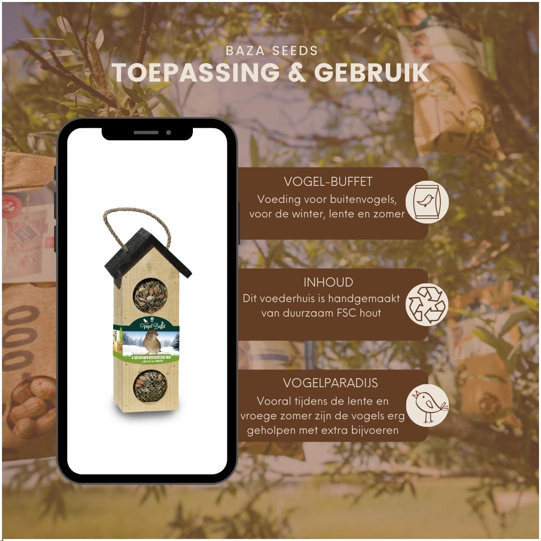 Vogel-Buffet | Chalet Futterhaus Vogelhaus | 500 Gramm - Mussen