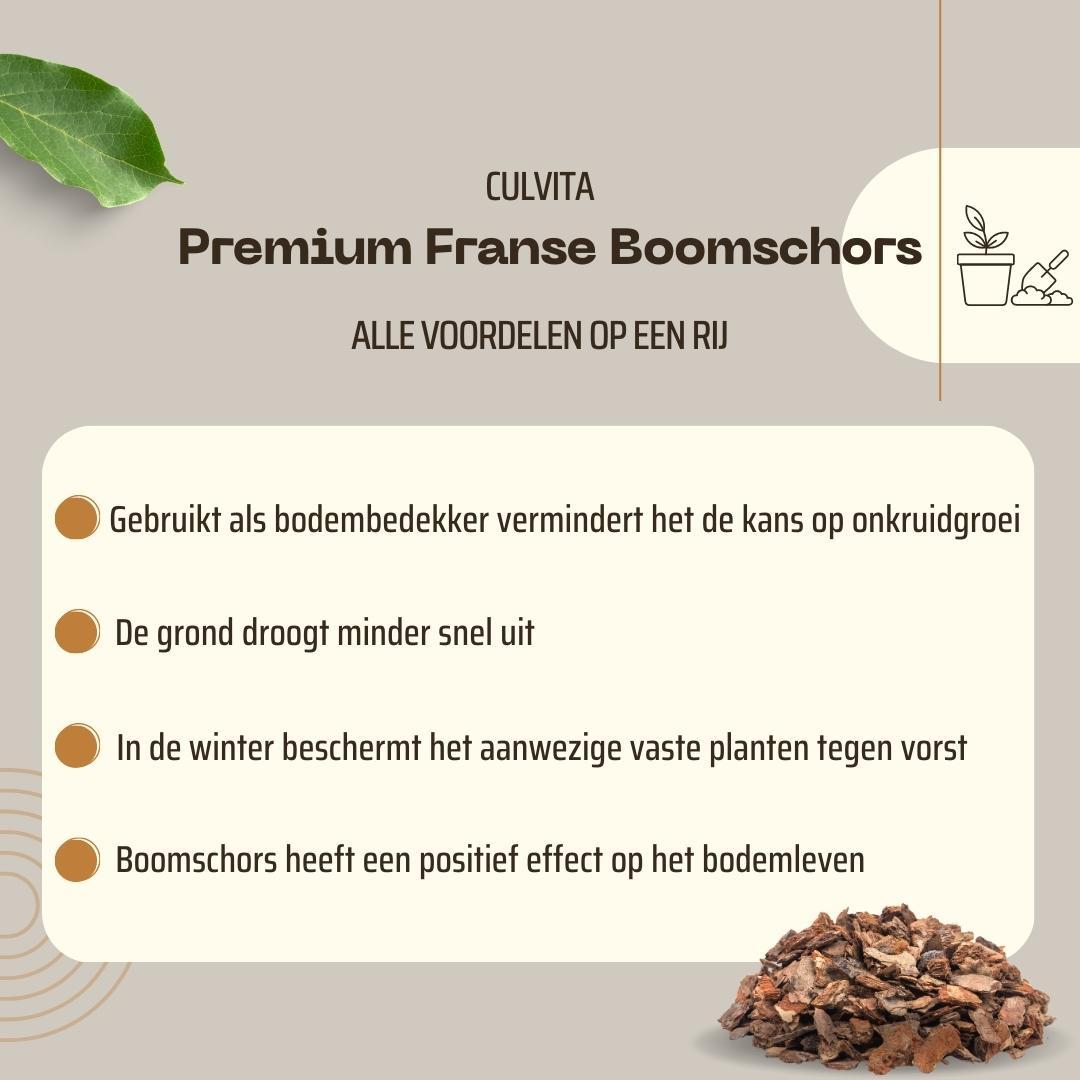 Culvita - Premium Französische Baumrinde Bodendecker - Dekorative Rinde 30-40 mm - geeignet für die Landschaftsgestaltung Gehwege - 1560 liter - pallet