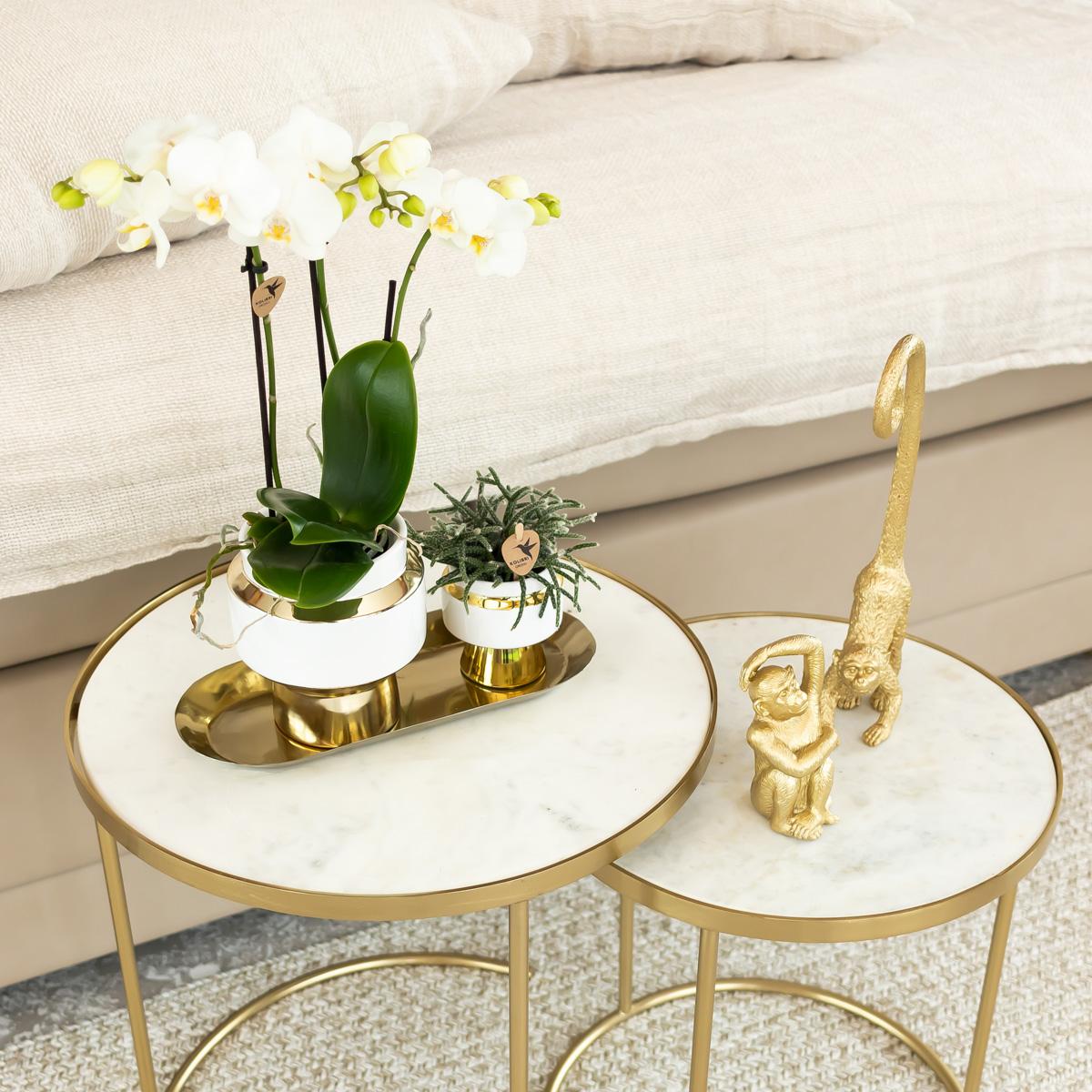 Kolibri Home | Teller oval - Ovales Tablett Ø30cm - Gold
