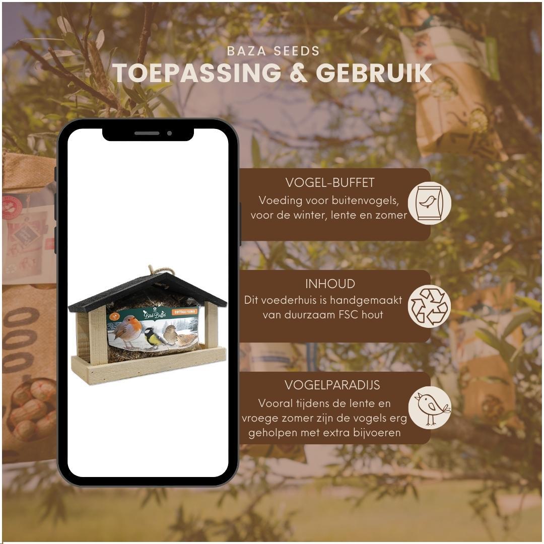 Vogel-Buffet | XL Cottage inklusive 750 Gramm Samenmischung