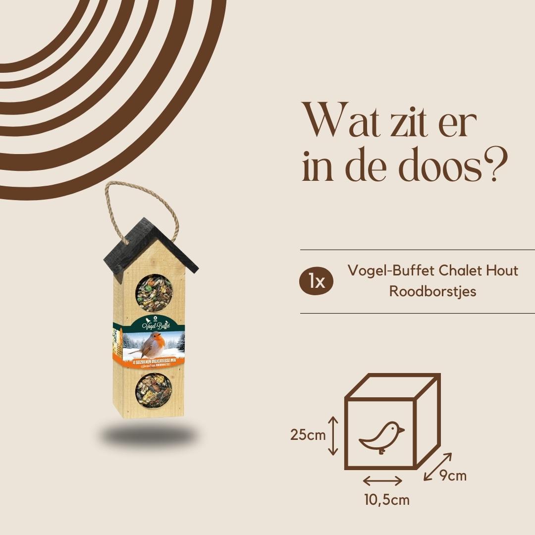 Vogel-Buffet | Chalet Futterhaus Vogelhaus | 500 Gramm - Roodborstjes