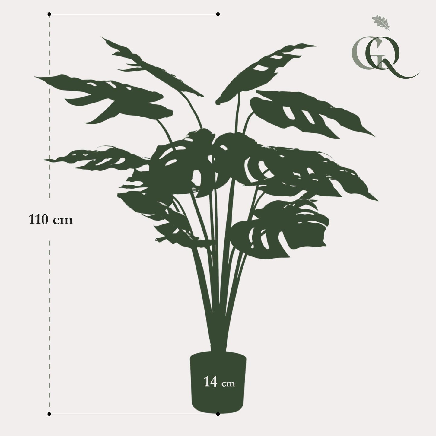 Kunstpflanze - Monstera Deliciosa - Löcherpflanze - 95 cm