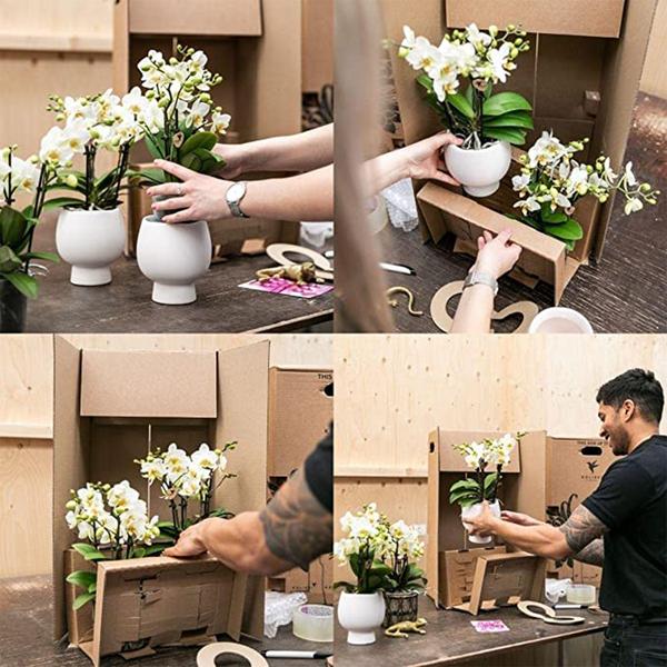 Kolibri Home | Groove Blumentopf - Goldener Keramik-Topf - Ø12cm