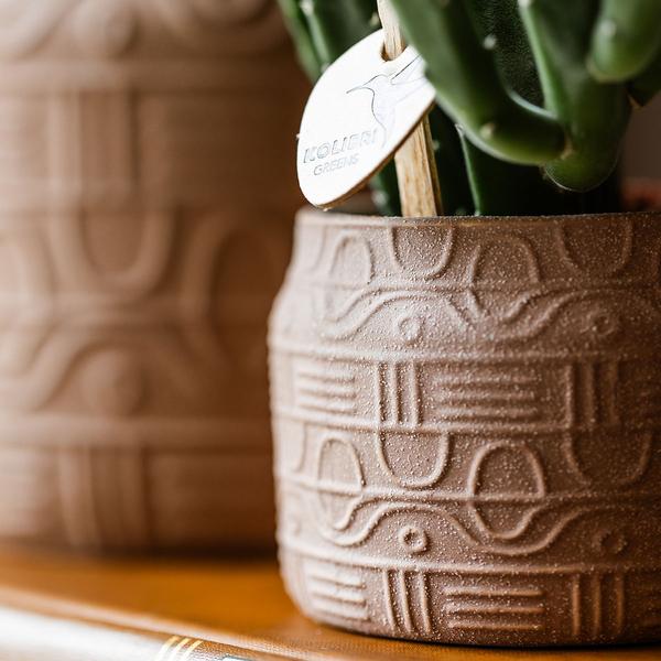 Kolibri Home | Hyroglyph Dekotopf - Sand - Ø9cm