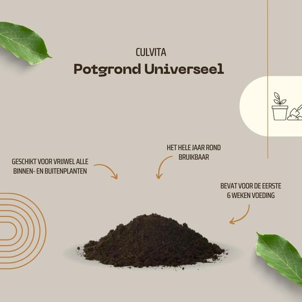 Culvita Universal Blumenerde inkl. 2 Monate Pflanzennahrung - Universal Blumenerde für Pflanzen im Innen- und Außenbereich - 40 liter