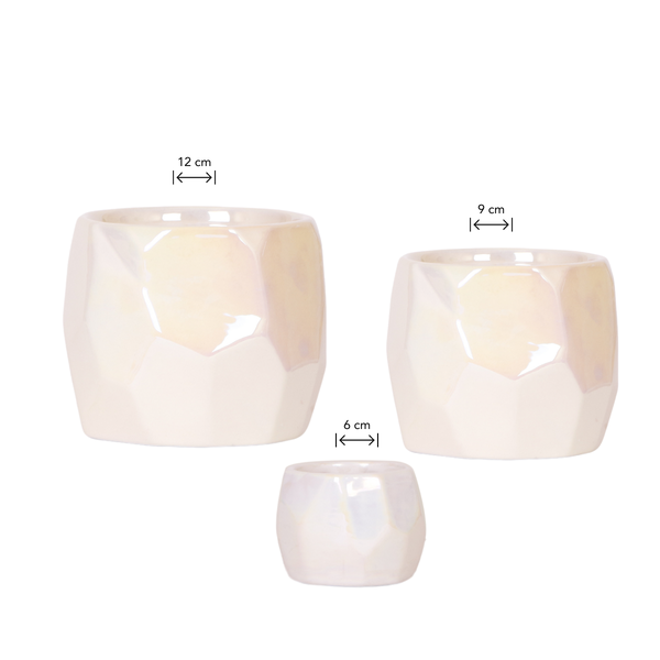 Kolibri Home | Kombi-Angebot - Pearl Travertin Töpfe
