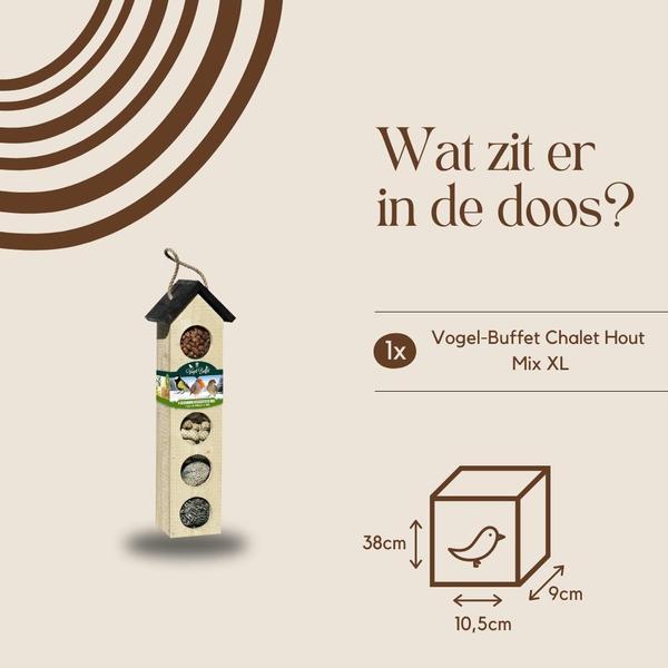 Bird-Buffet | Big Chalet Futterhäuschen inklusive 500 Gramm Futter