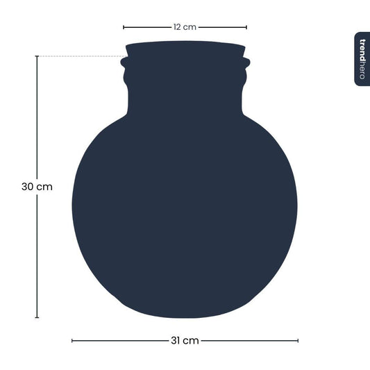 Terrarium fles met kurk - Bolder Bob - Ø 30 cm ↑ 31 cm - Zonder LED-kurk