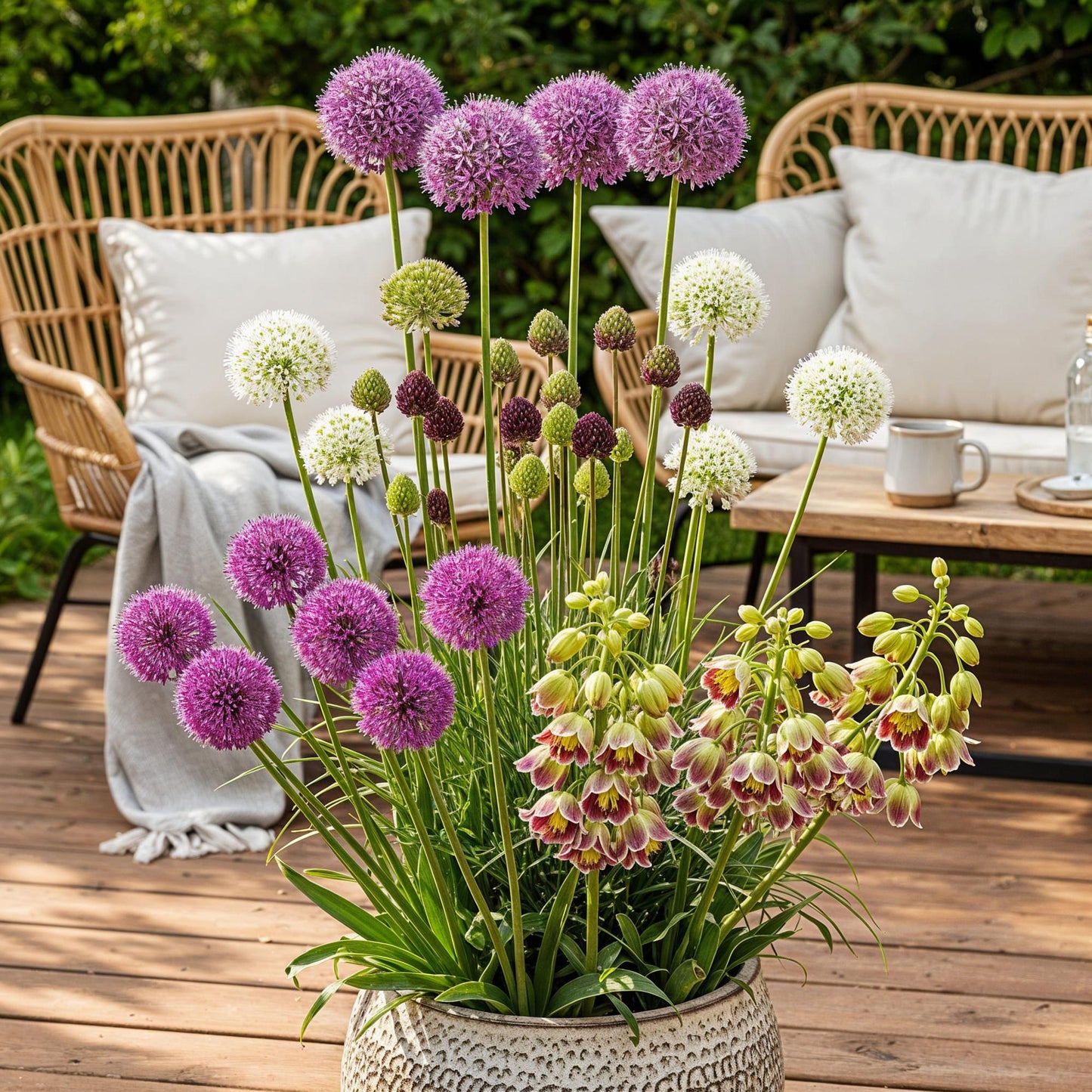 GreenboutiQ - Blumenzwiebeln - Bulb Garden Allium Mix - Verschiedene Farben - 80 Stück - Geschenkverpackung