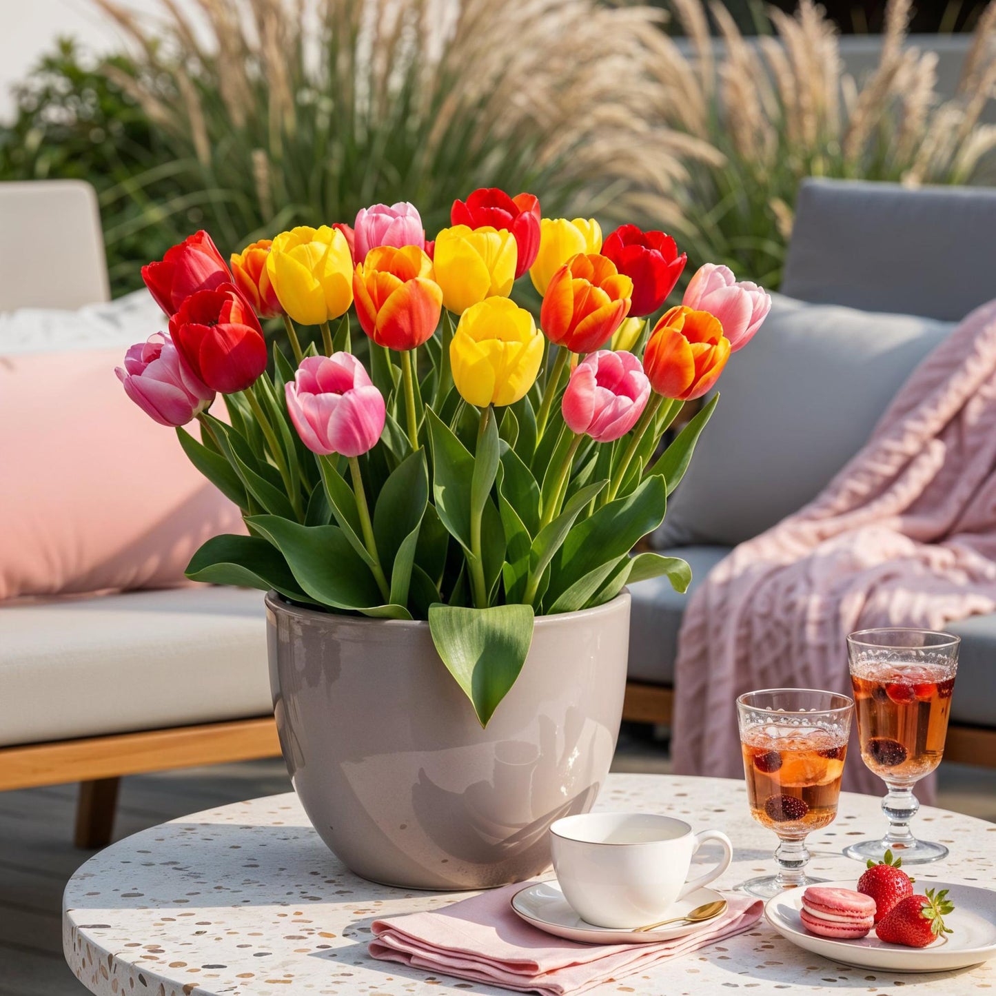 GreenboutiQ - Blumenzwiebeln - Tulpe Darwin-Hybride Mischung - Verschiedene Farben - 40 Stück - Zwiebelgröße 10/12