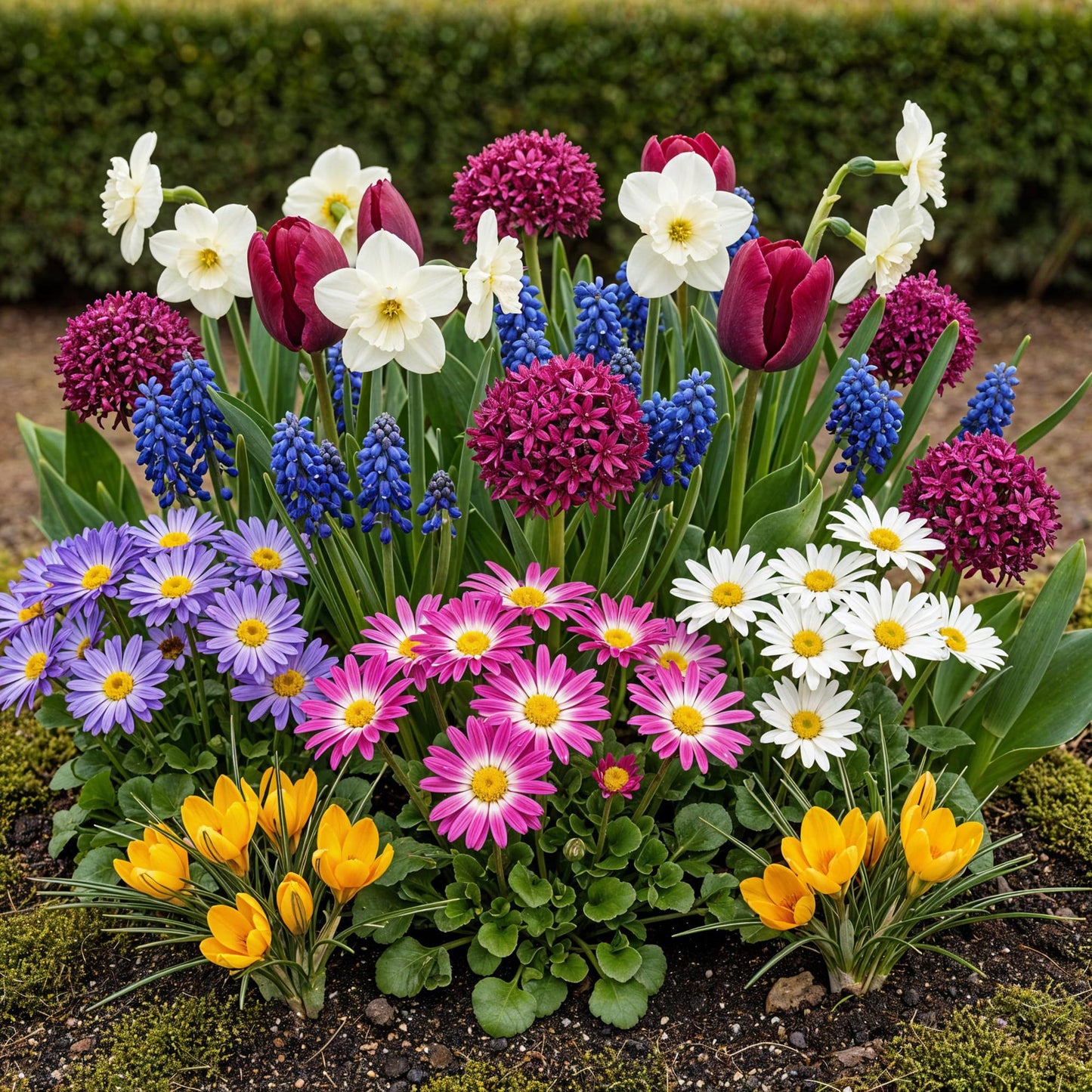 GreenboutiQ - Blumenzwiebeln - Bulb Garden Mix - Verschiedene Sorten und Farben - 125 Stück - Geschenkverpackung