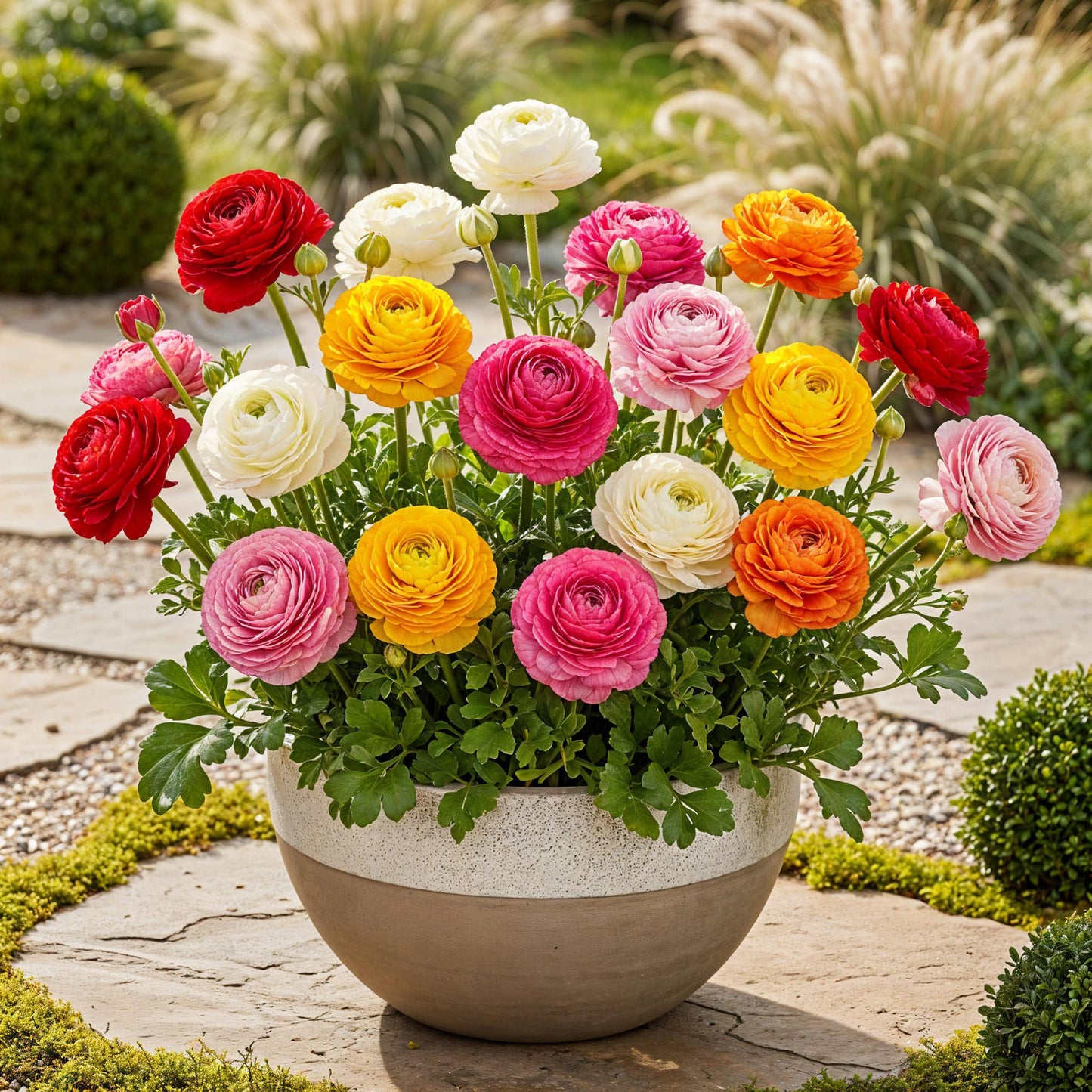 GreenboutiQ - Blumenzwiebeln - Ranunculus Mix - Verschiedene Farben - 40 Stück - Zwiebelgröße 5/6 - XXL Pack