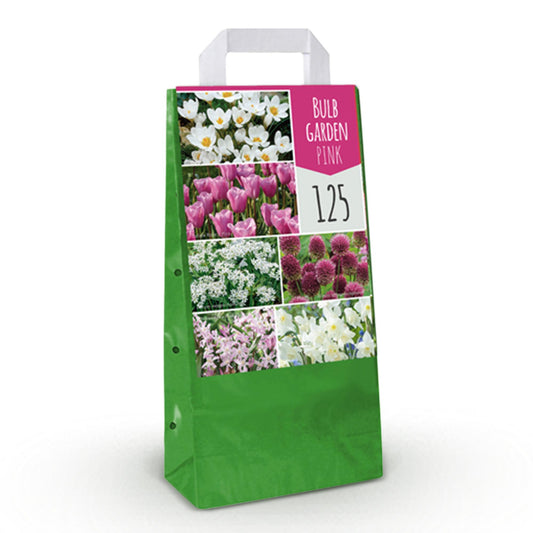 GreenboutiQ - Blumenzwiebeln - Bulb Garden Pink Mix - Verschiedene Sorten - Farbe Rosa - 125 Stück - Geschenkverpackung