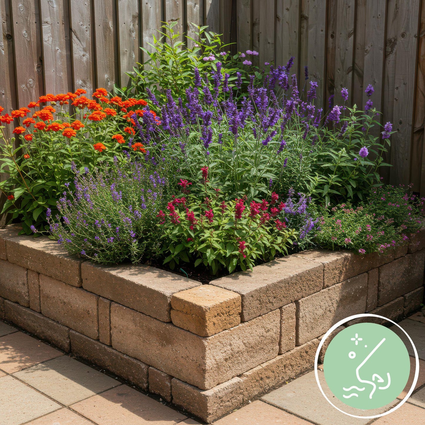 GreenboutiQ - Staudenpaket - Duftend - 8 Stauden - Für 1 m2 - Verschiedene Farben - Wenig Pflege - Topf 11cm