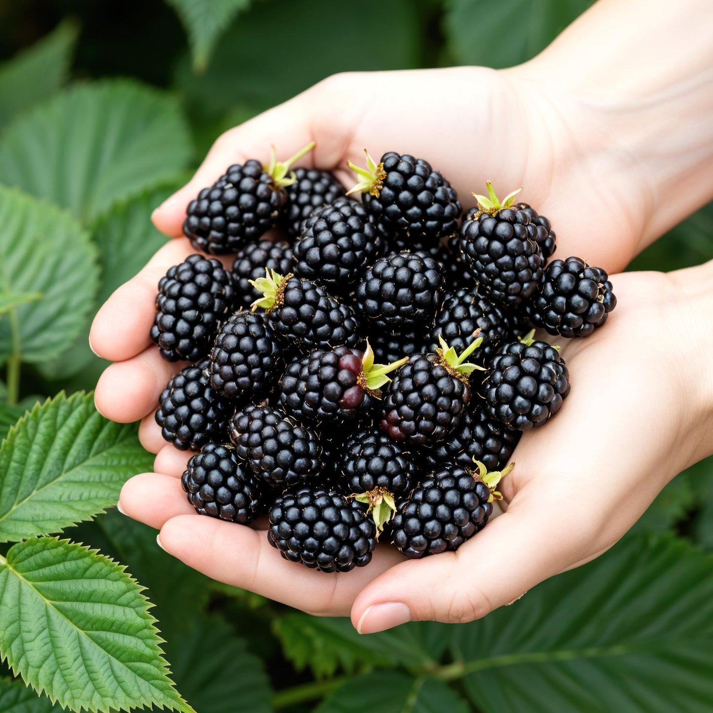 GreenboutiQ - Obstpflanzen - Dornlose Brombeere - Rubus Thornfree - Winterhart - 6 Pflanzen - Topf 9 cm - Schwarze Brombeere