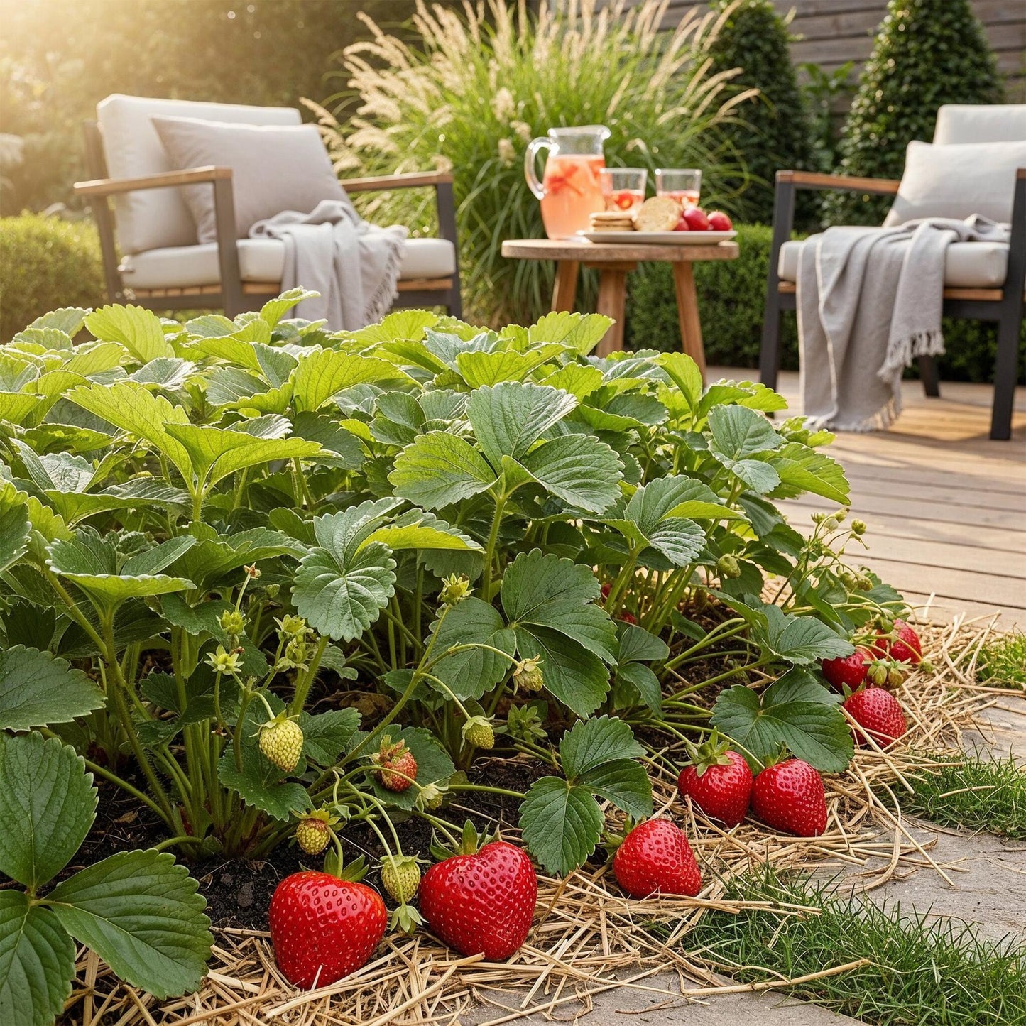 GreenboutiQ - Obstpflanzen - Erdbeere - Fragaria Elvira - Winterhart - 6 Pflanzen - Topf 9 cm - Rote Erdbeere