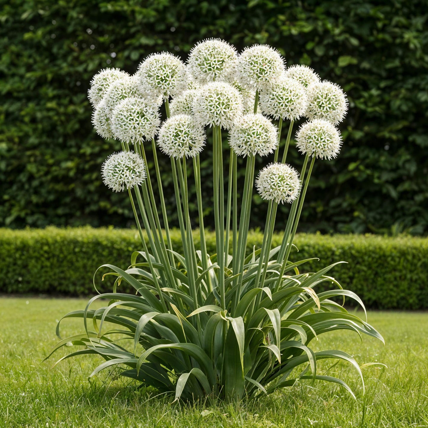 GreenboutiQ - Blumenzwiebeln - Allium Mount Everest - Bulbs Hardy Perennial - Farbe Weiß - 3 Stück - Zwiebelgröße 16/18 - XXL Pack