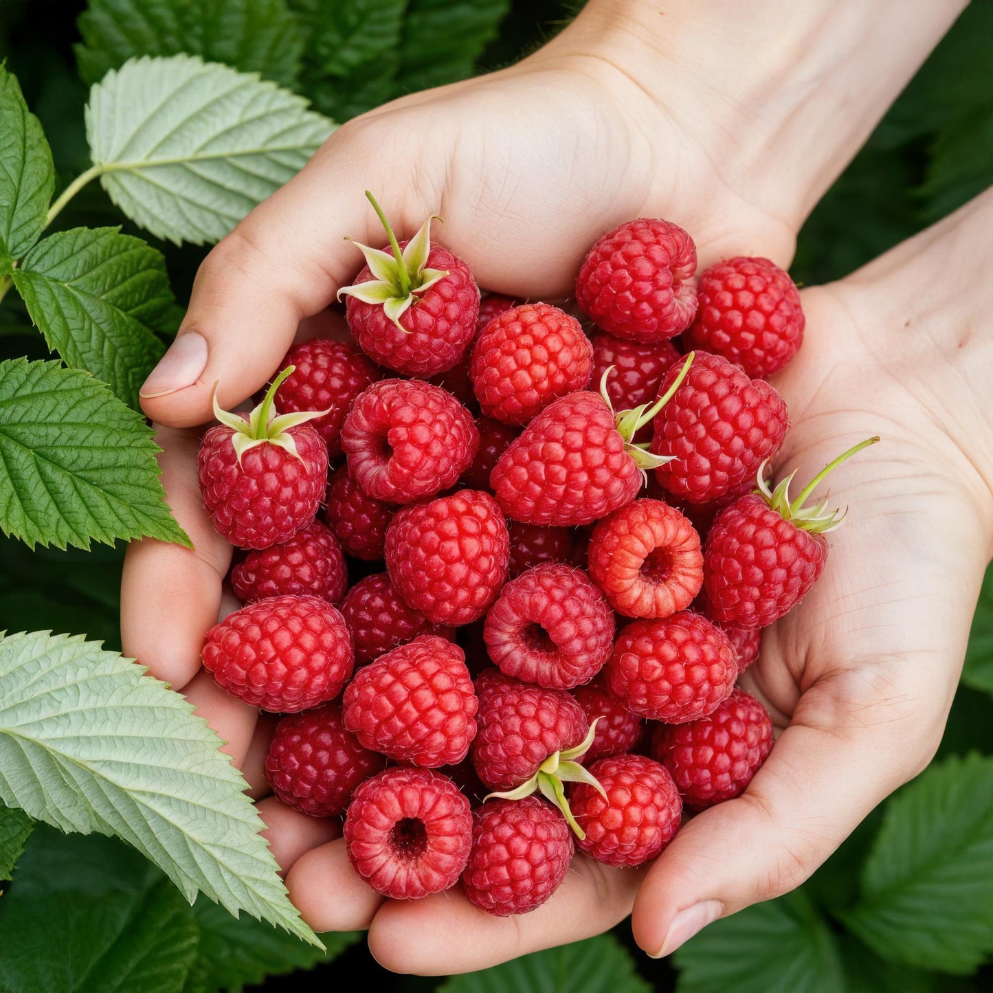 GreenboutiQ - Obstpflanzen - Himbeere - Rubus idaeus Ottawa - Winterhart - 6 Pflanzen - Topf 9 cm - Rote Himbeere