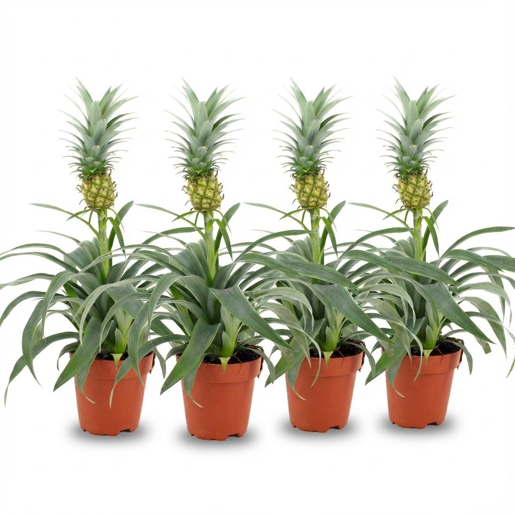 Ananaspflanze Mi Amigo - 4 Stück - Ø 12 cm - Höhe: 35 - 40 cm