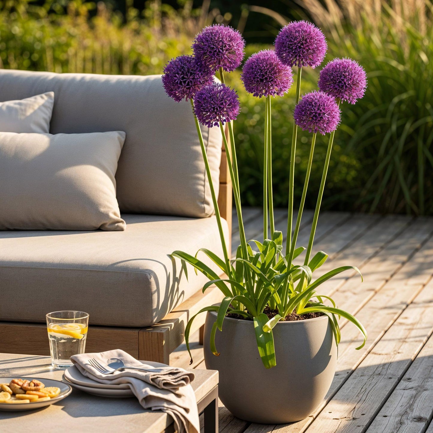 GreenboutiQ - Blumenzwiebeln - Allium Purple Rain - Farbe Lila - 40 Stück - Zwiebelgröße 10/12