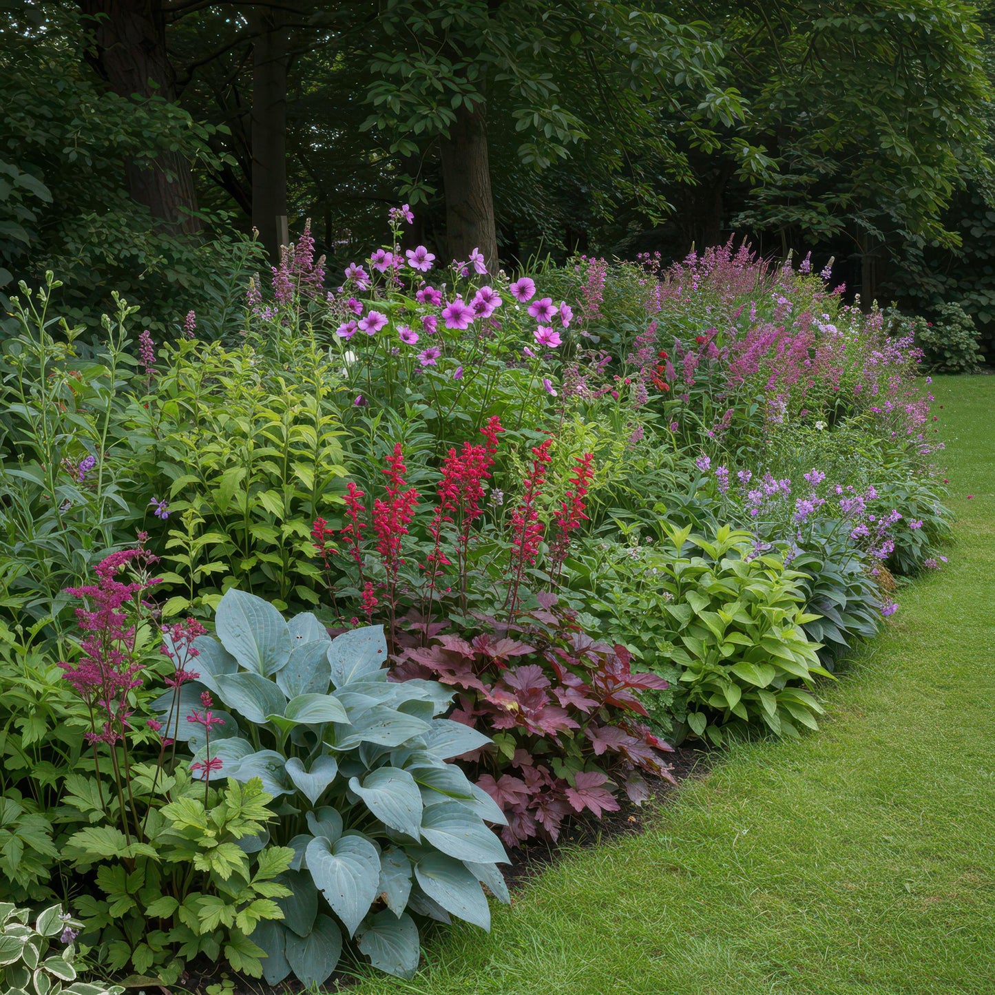 GreenboutiQ - Staudenpaket - Schatten - 24 Stauden - Für 3 m2 - Verschiedene Farben - Wenig Pflege - Topf 11cm