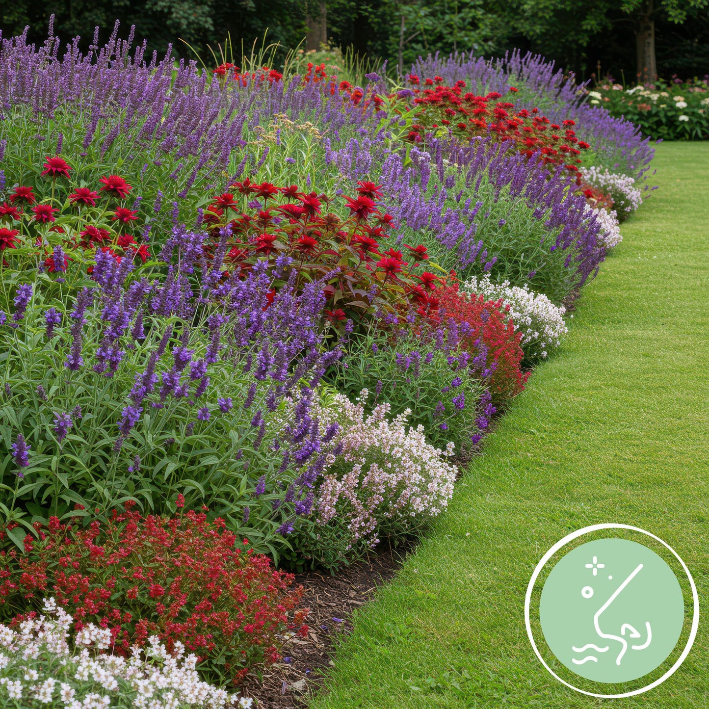 GreenboutiQ - Staudenpaket - Duftend - 24 Stauden - Für 3 m2 - Verschiedene Farben - Wenig Pflege - Topf 11cm