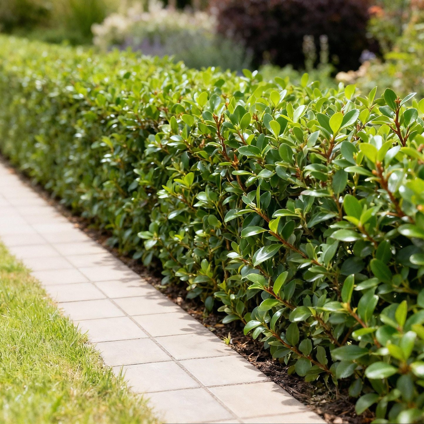 GreenboutiQ - Heckenpflanzen - Ilex crenata Caroline Upright - Blatt Grün - 8 Pflanzen - 1 Laufender Meter - Immergrün - Topf 9cm Höhe 25-30cm