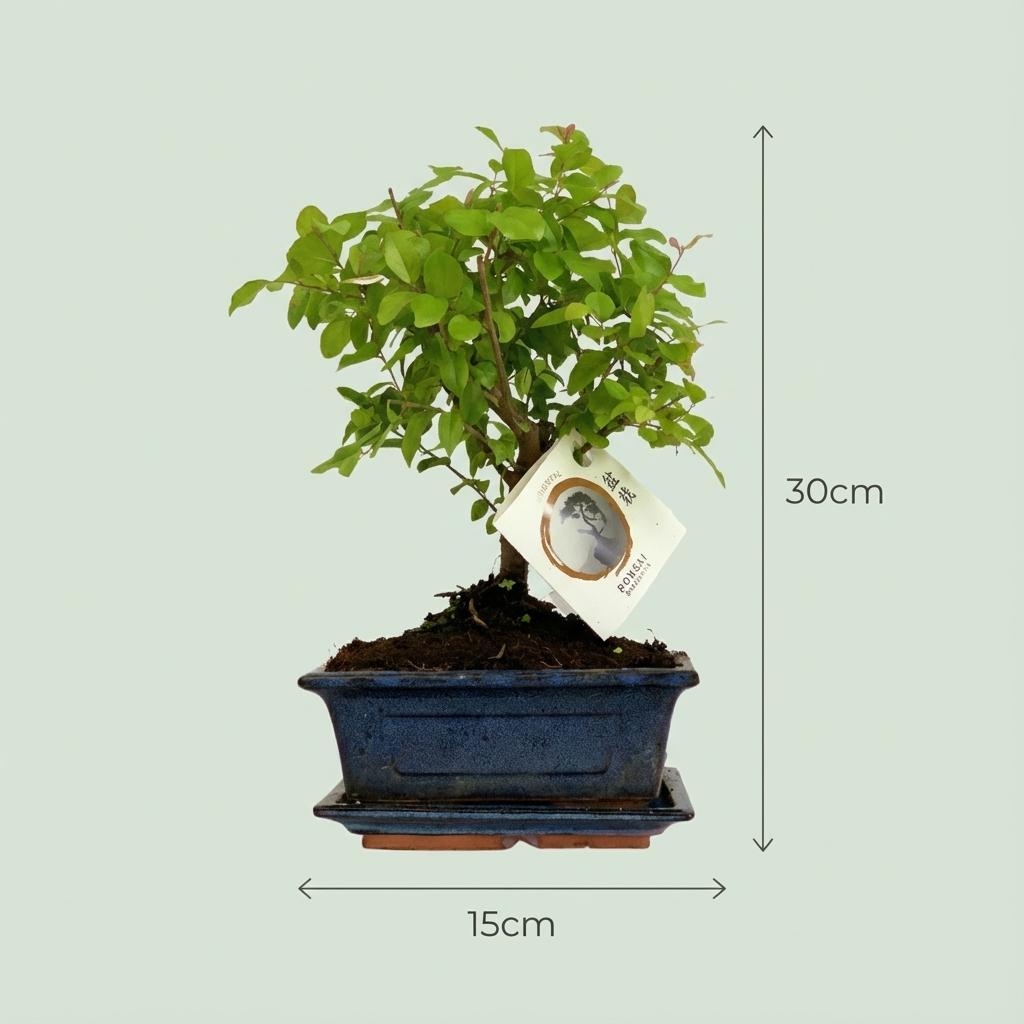 Bonsai Kugelform Baum - 2 Stück - Höhe: 25-30 cm (Keramik-Mix)
