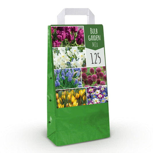 GreenboutiQ - Blumenzwiebeln - Bulb Garden Mix - Verschiedene Sorten und Farben - 125 Stück - Geschenkverpackung