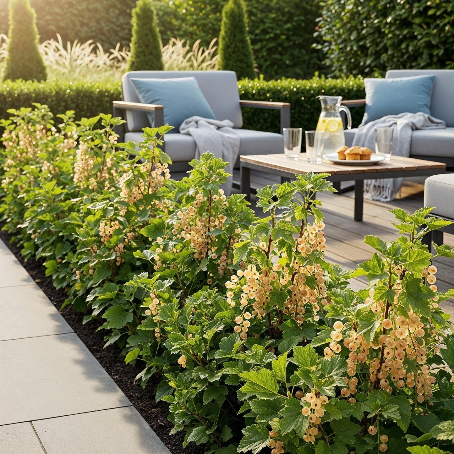 GreenboutiQ - Obstpflanzen - Witte Bes - Ribes rubrum Witte Hollander - Winterhart - 3 Pflanzen - Topf 9 cm - Witte Bes