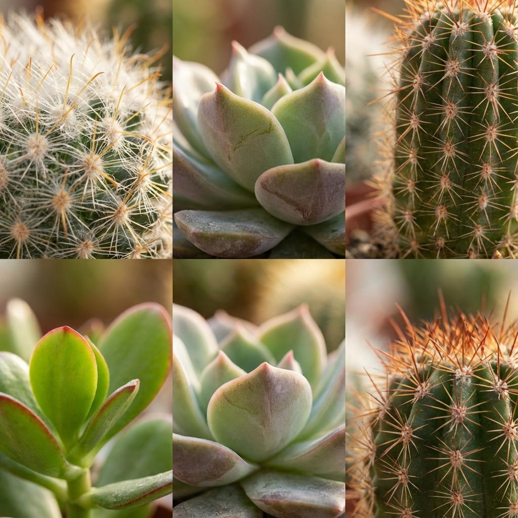 Mini Kakteen & Sukkulenten Mix - 18 Stück - Ø 8,1 cm - Höhe: 5-10 cm - Terrakottatöpfe