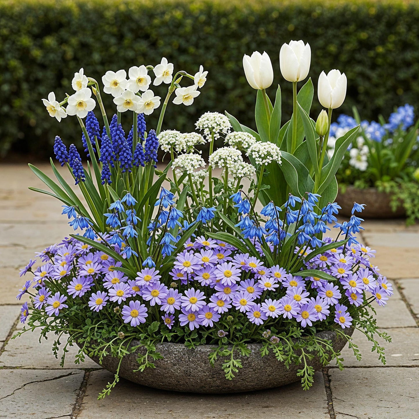 GreenboutiQ - Blumenzwiebeln - Bulb Garden Blue mix - Verschiedene Sorten - Farbe Blau - 125 Stück - Geschenkverpackung
