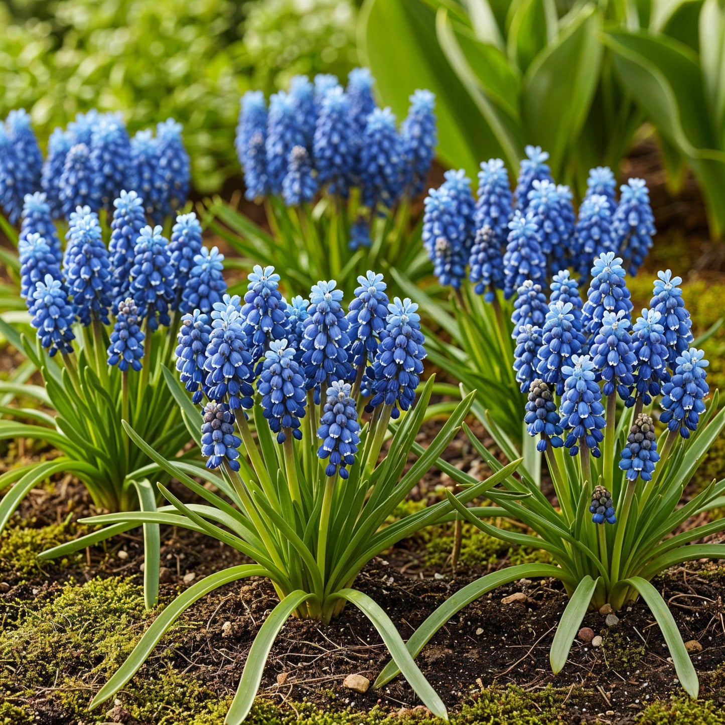 GreenboutiQ - Blumenzwiebeln - Muscari Armeniacum - Farbe Blau - 50 Stück - Zwiebelgröße 8/9 - XXL Pack