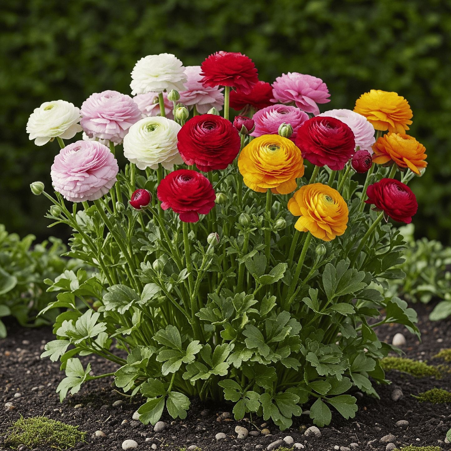 GreenboutiQ - Blumenzwiebeln - Ranunculus Mix - Verschiedene Farben - 40 Stück - Zwiebelgröße 5/6 - XXL Pack