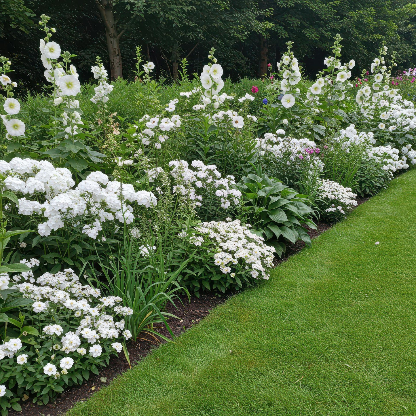 GreenboutiQ - Staudenpaket - Farbe Weiß - 24 Stauden - Für 3 m2 - Verschiedene Farben - Wenig Pflege - Topf 11cm