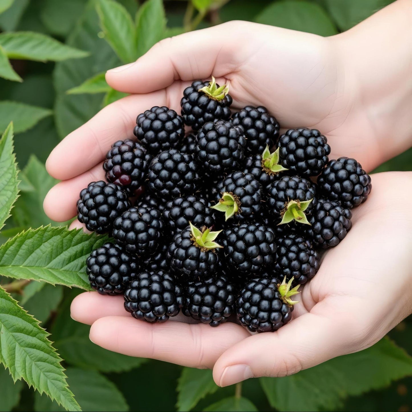 GreenboutiQ - Obstpflanzen - Immergrüne Brombeere - Rubus Thornless Evergreen - Winterhart - 6 Pflanzen - Topf 9 cm - Schwarze Brombeere