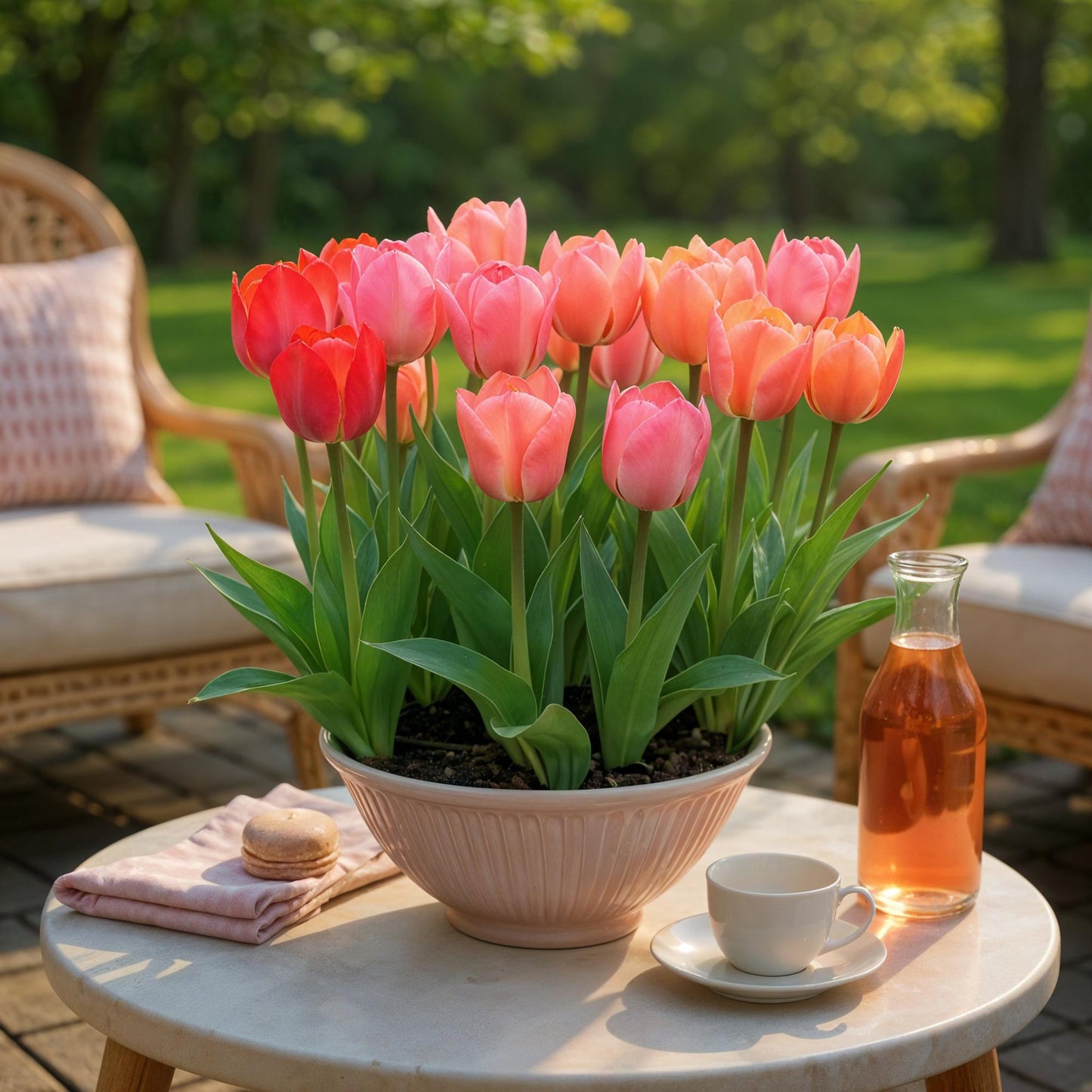 GreenboutiQ - Blumenzwiebeln - Tulpe Pink und Red - Farbe Rosa und Rot - 40 Stück - Zwiebelgröße 10/12