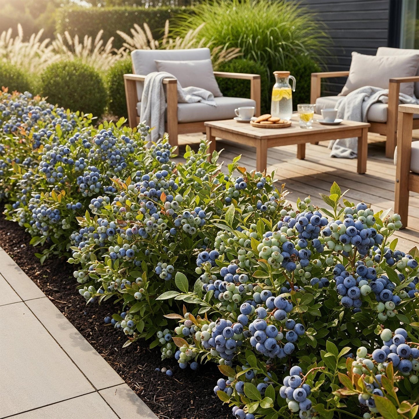 GreenboutiQ - Obstpflanzen - Blaubeere - Vaccinium corymbossum Bluegold - Winterhart - 3 Pflanzen - Topf 9 cm - Blaubeere