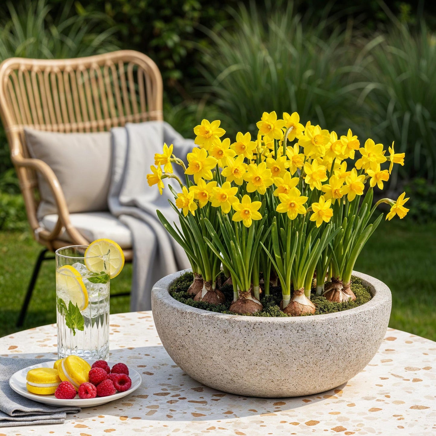 GreenboutiQ - Blumenzwiebeln - Narcis Tete-A-Tete - Farbe Gelb - 50 Stück - Zwiebelgröße 10/12