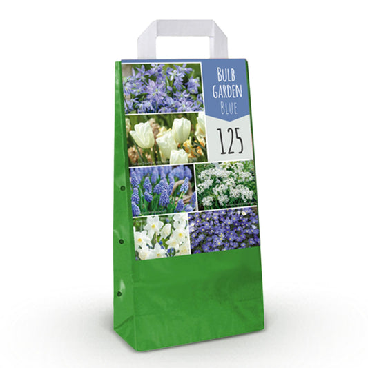 GreenboutiQ - Blumenzwiebeln - Bulb Garden Blue mix - Verschiedene Sorten - Farbe Blau - 125 Stück - Geschenkverpackung