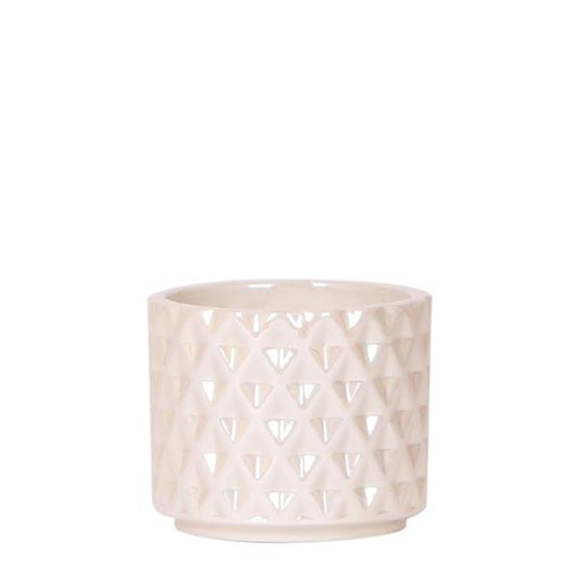 Kolibri Home | Diamond Pearl Dekotopf - Travertine - Ø6cm