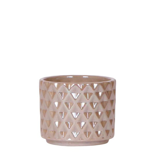 Kolibri Home | Diamond Pearl Dekotopf - Sand - Ø6cm