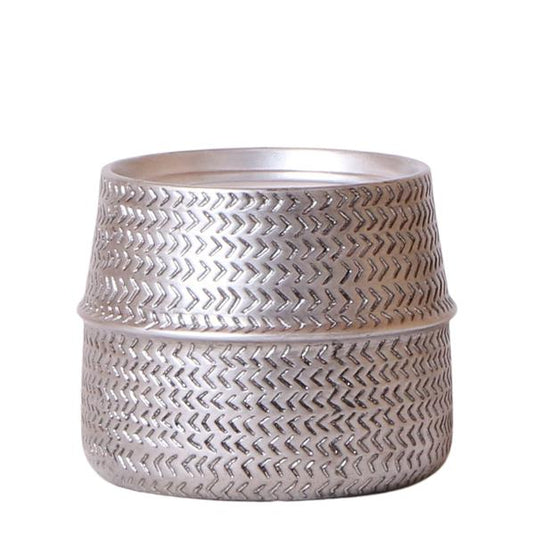 Kolibri Home | Groove Blumentopf - Goldener Keramik-Topf - Ø12cm