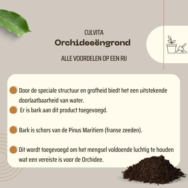 Culvita - Orchideenerde 5 Liter - Blumenerde für Orchideen