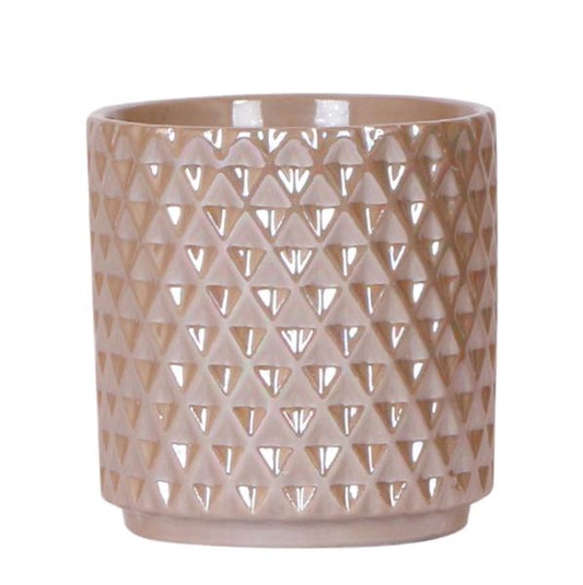 Kolibri Home | Diamond Pearl Dekotopf - Sand - Ø9cm